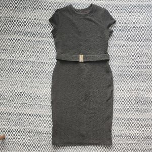 Catherine Malandrino Khaki Midi Dress with Belt